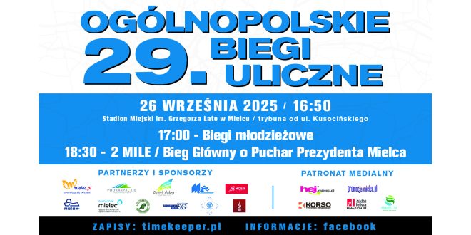 29. Ogólnopolskie Biegi Uliczne – Mielec 2025
