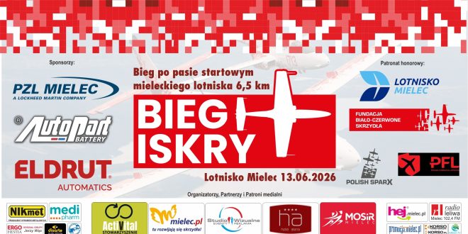 „Bieg Iskry” na pasie startowym mieleckiego lotniska 6,5 km